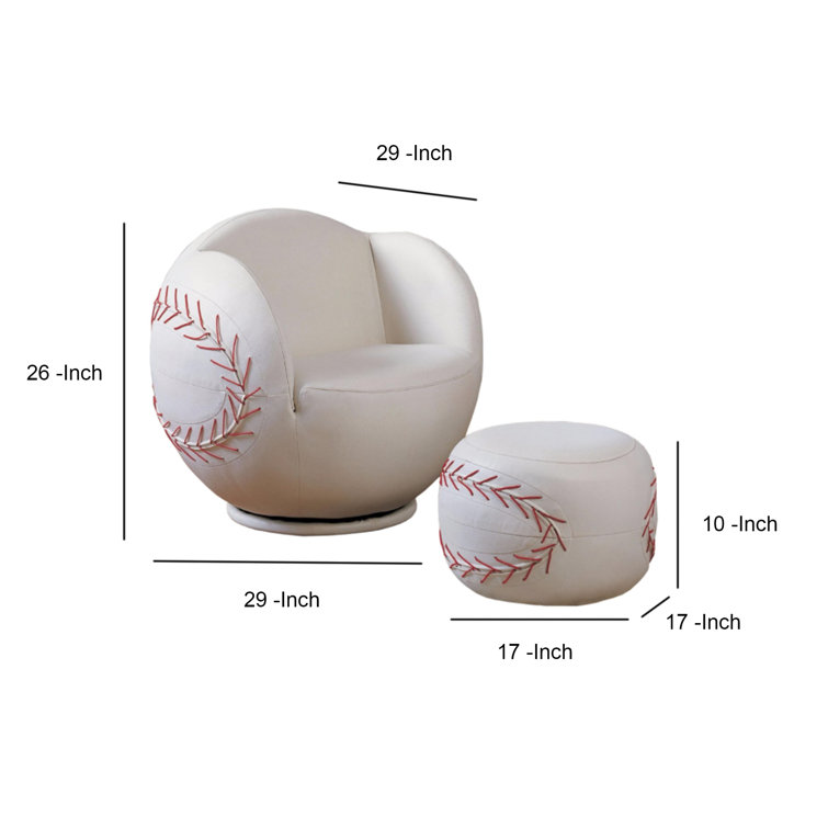 Baseball chair and discount ottoman